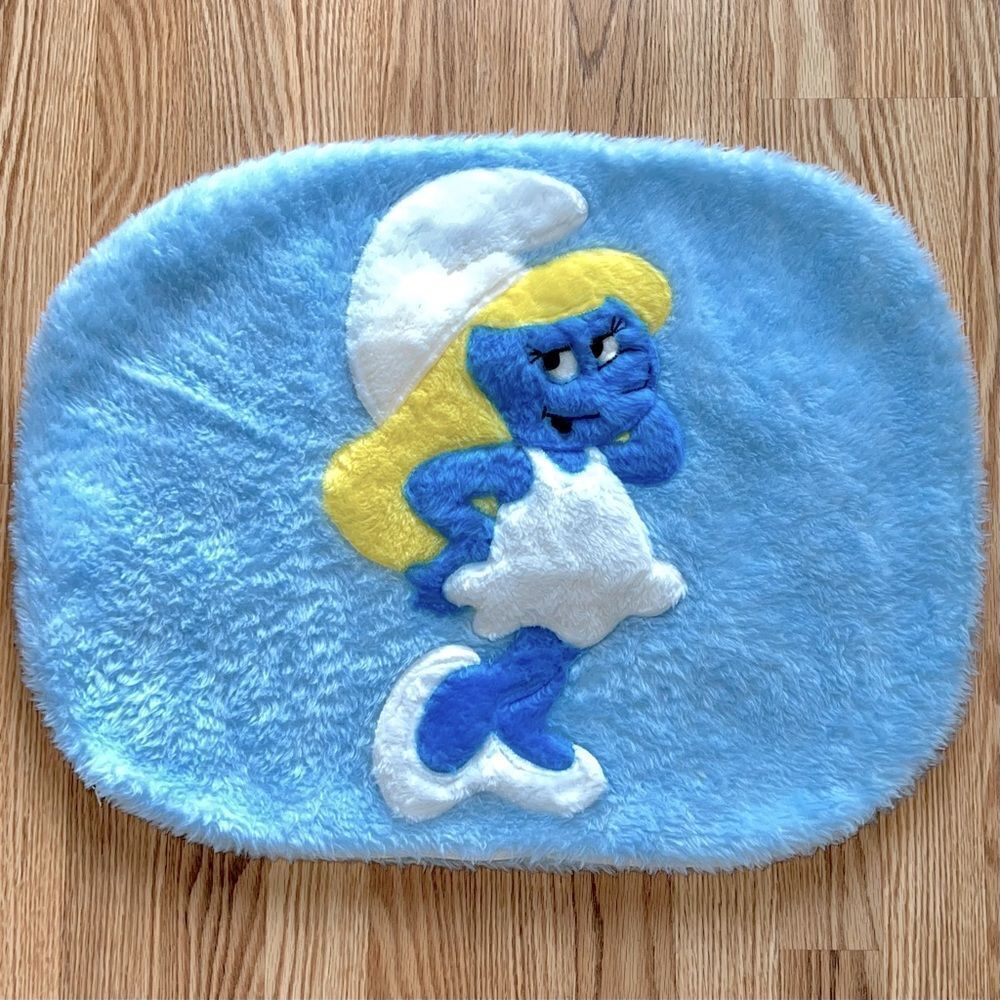 Vintage smurfette plush pillow cover sham